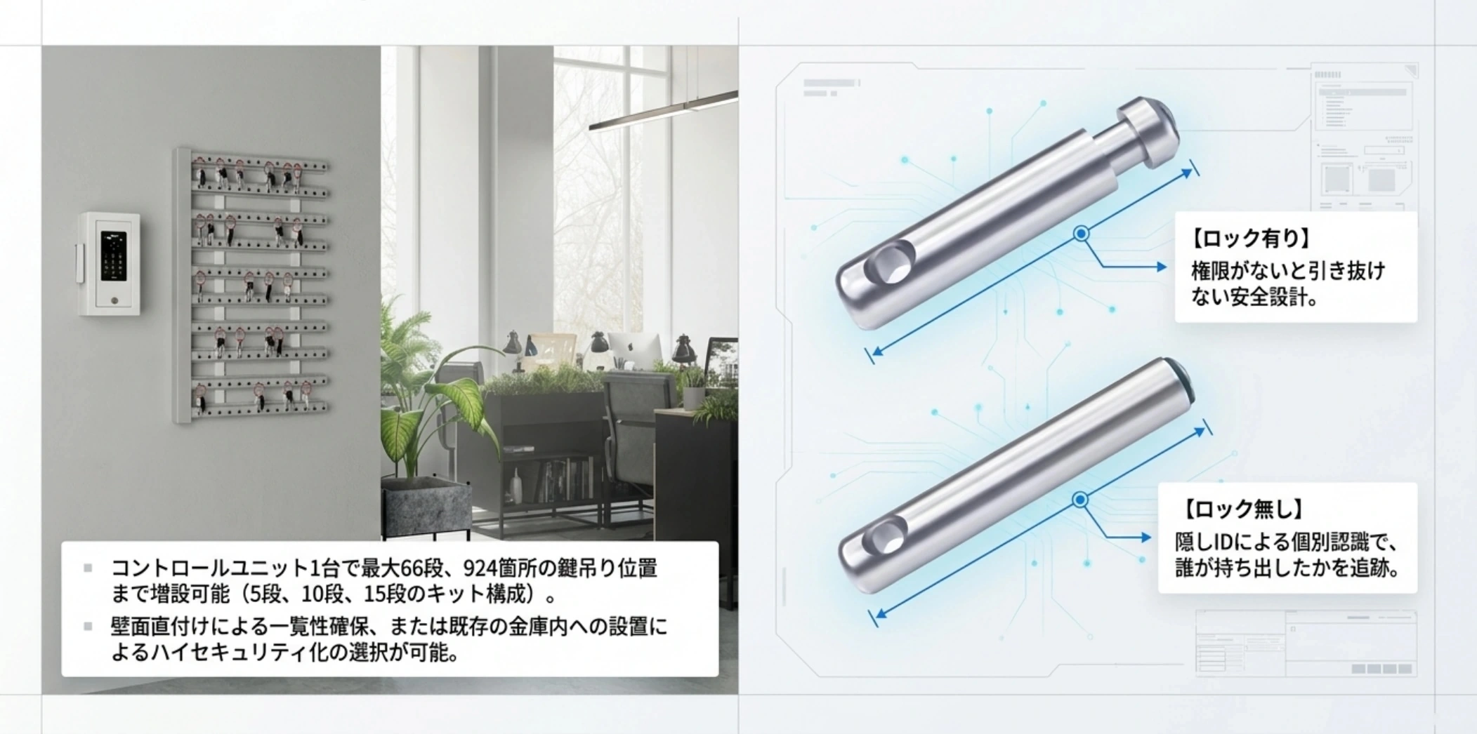 PDF 6ページ：Solution 1 KeyRack — 無限の拡張性と一覧性