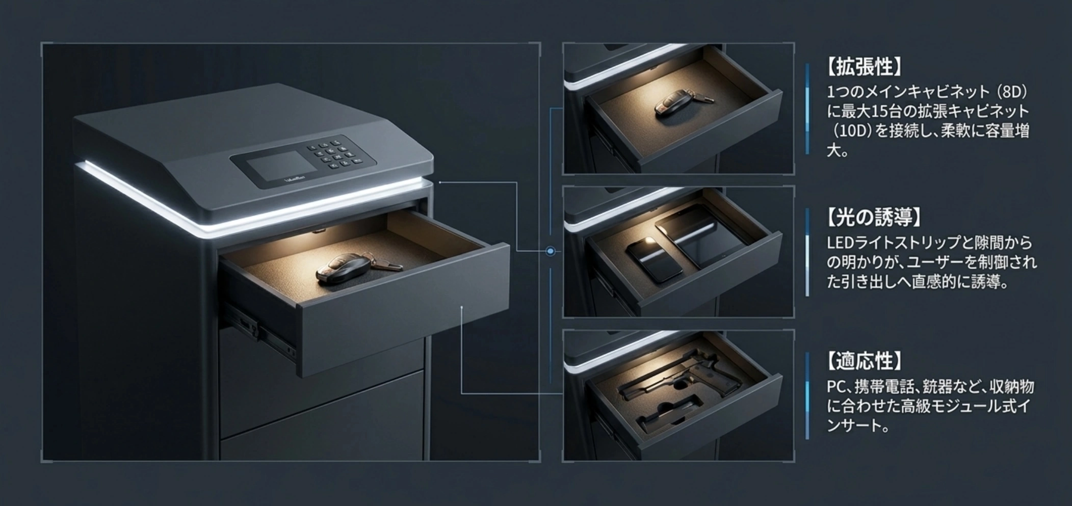PDF 8ページ：Solution 3 ValueBox Frameless — 次世代の貴重品ロッカー